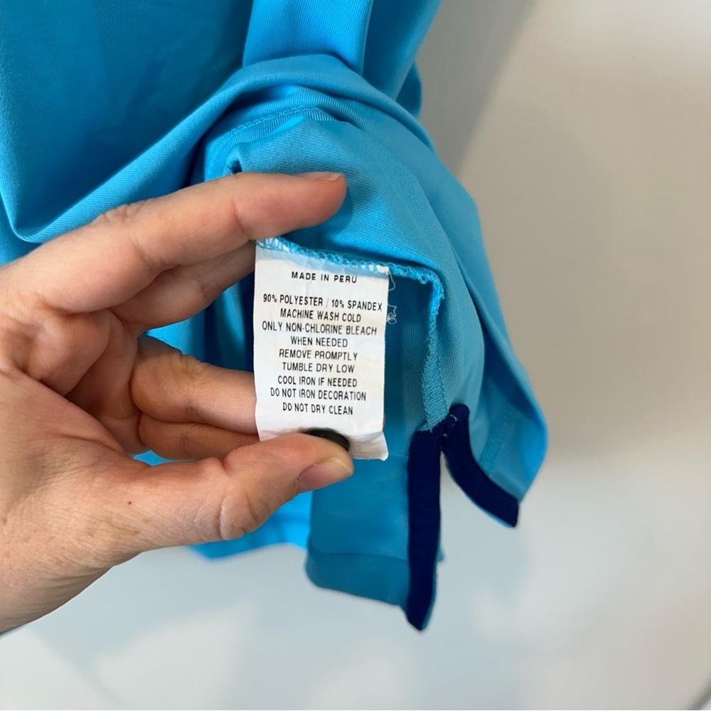 Greyson Golf Polo Short Sleeve Shirt River Club Atlanta Blue Mens Size Medium - Picture 10 of 13